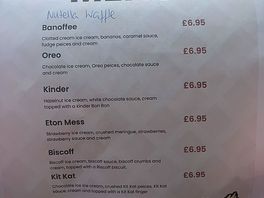 Waffle menu!