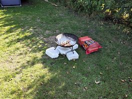 Fire pit set up on arrival, all for £14