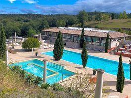 View down to pool
