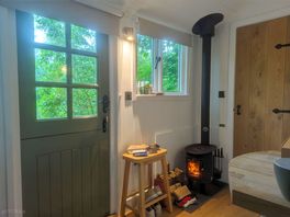 Cosy morning coffee in bed while the rain fell