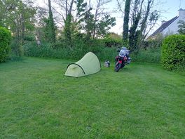 Standard pitch size fits a camper van and tent so plenty of room for me...