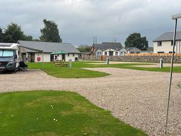 Site showing shower block