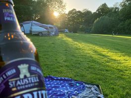 Beer and sunset