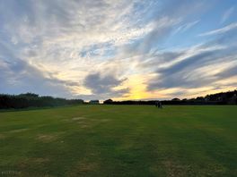 Sunset from pizza van field