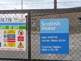 Camping pitches next to water treatment works