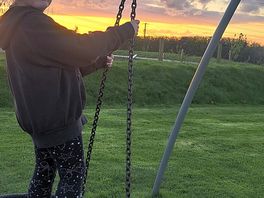 Sunset from play park.