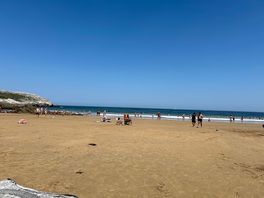 Beach is bigger than it looks from car park, get down and explore it.