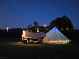 Our set up at the end of the electric hook up field