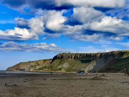 View of campsite from beach