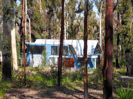 Two-bedroom cabin hidden in the trees