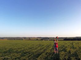 Space to pitch and kids to play with fab views.