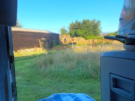 Overlooking the outbuildings