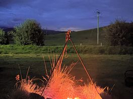 Campfire wood was supplied by owner cathryn
