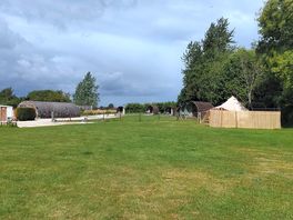 Glamping pods looked cosy and well spaced.
