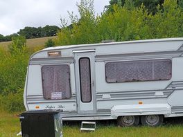Duckkering Tan touring caravan exterior