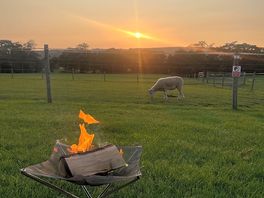 Firepit at sunset