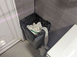 Poor cleanliness of shower/toilet area.
