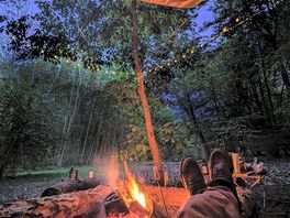 The perfect campfire on Butterfly pitch