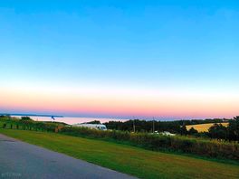 Sunset view from touring pitch