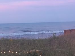 Peaceful hearing the sea so close to the caravan.