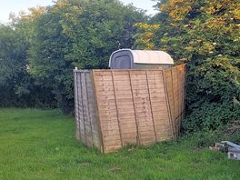 Fence around shower