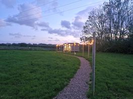 Beautiful lit pathway