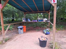 Shelter with room for a table and 4 chairs