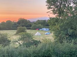 View of camping field from wilstone reservoir