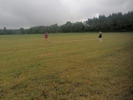 Playing at the campsite