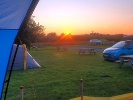 Lovely sunset over the hills.