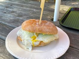 Delicious bap with egg and avocado,photo by me
