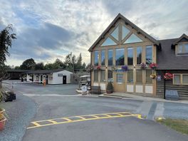Main office and shower block is on the left