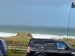 View over the sea from our pitch