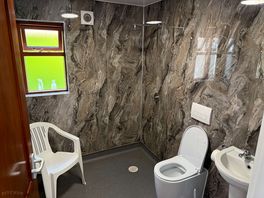 Each shower room had a toilet and a wet room style shower. amazingly well thought out.