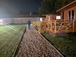 Lovely little walkway to the microlodge