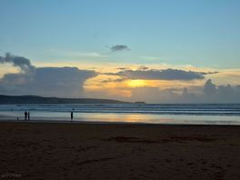 Sunset over hayle beach