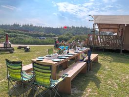 Outdoor dining on Rye Hill pitch