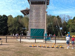 The climbing wall/zip line available everyday