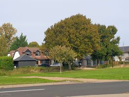 Across the road from the pub