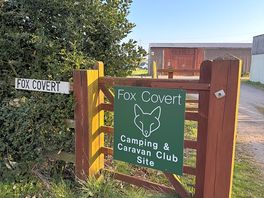 Fox covert: gate as you drive up to the site.