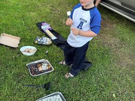 My 4 year old enjoying caravan life