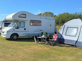 Our set up, we also had the car with us