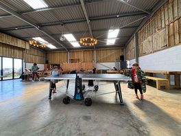 Barn with extra seating and games for children/adults