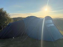 This was our tent at like 6? pm, the sunset was lovely