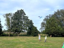 Spacious field allowing the children to enjoy playing