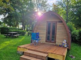 The front of the pod, you get sun in the morning hit you.
