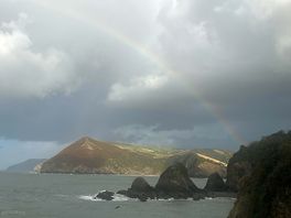 Looking at the sea from the campsite