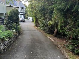 Pathway from toilet facilities to camp