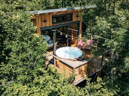 Treehouse tucked in among the greenery