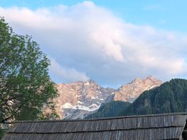 View of the mountains from our pitch